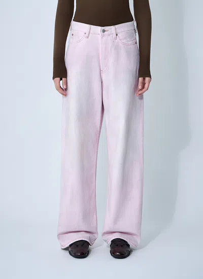 Acne Studios 1981 Vintage Wide Jeans In Pink