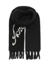 Acne Studios Acne Scarf Logo Scarves And Foulards Black In Black