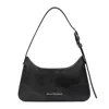 Acne Studios Mini Platt Crackled Leather Shoulder Bag In Black