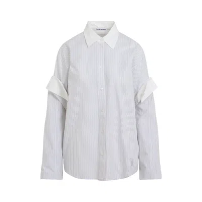 Acne Studios Button-up Layered Shirt In White