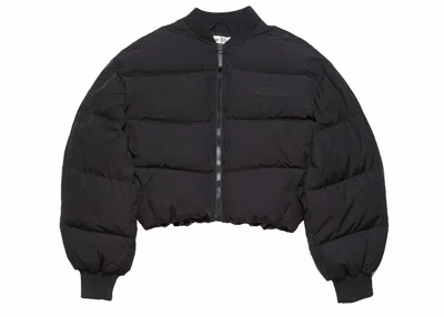 Pre-owned Acne Studios Women's  Bomber Puffer Jacket In Washed Black