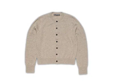 Pre-owned Acne Studios Women's  Cadigan Yak Wool Fitted Sweater In Graybeige
