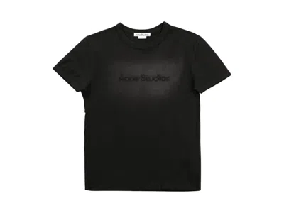 Pre-owned Acne Studios Women's  Fitted Logo Tshirtin Blue