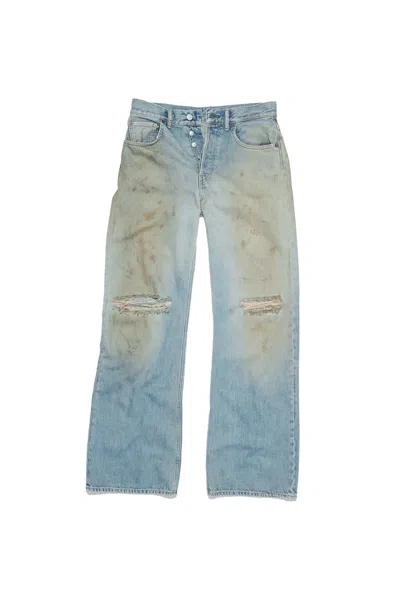 Pre-owned Acne Studios Women's  Loose Fit Jeans 2021f In Mid Blue