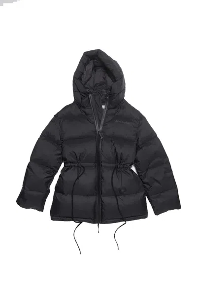 Pre-owned Acne Studios Women's  Nylon Hooded Puffer Jacket In Black