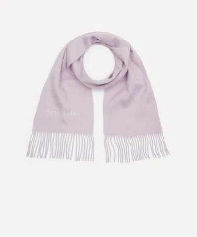 Acne Studios Women's Alpaca-wool Logo Scarf In Pink