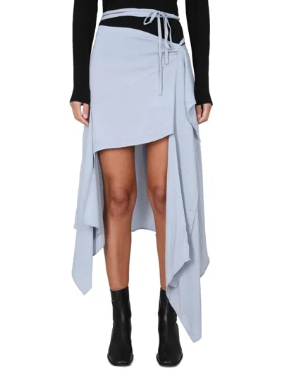 Acne Studios Women Asymmetrical Skirt In Blue