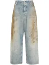 Acne Studios Women Distressed Super Baggy Jeans In Blue