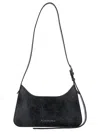 Acne Studios Women Black 'platt' Shoulder Bag With 'you Are Beautiful' Detail In Leather Woman In Multi