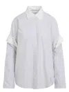 Acne Studios Button-up Layered Shirt In White