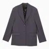 Acne Studios Women's Blue Single-breasted Jacket In Wool Blend