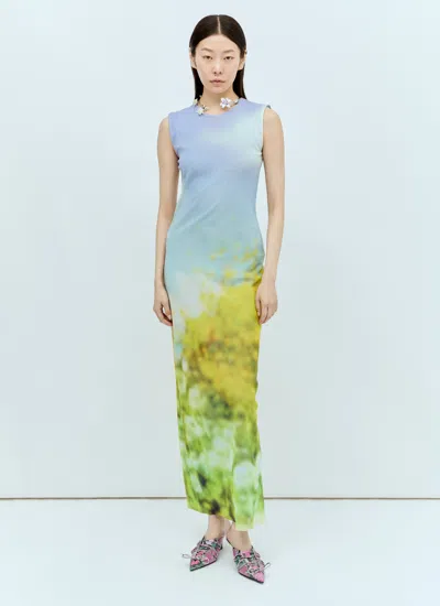ACNE STUDIOS ACNE STUDIOS WOMEN BLURRED PRINT MAXI DRESS