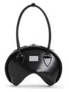 Acne Studios Black Handbag With Two Top Handles And Logo Plaque On The Front In Leather Woman In Black