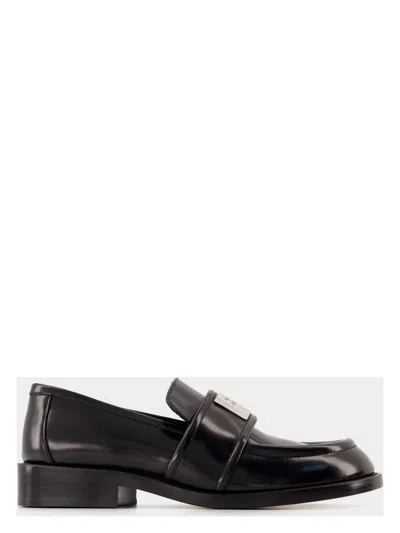 Acne Studios Women's Brushed Leather Loafers In Black