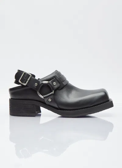 Acne Studios Black Buckle Loafers In 900 Black