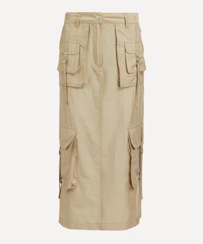 Acne Studios Multipocket Long Skirt Skirts Beige In Neutral