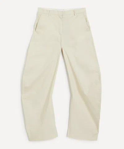 Acne Studios Women's Casual Twill Trousers In White