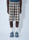 Acne Studios Women Check Shorts In Gold