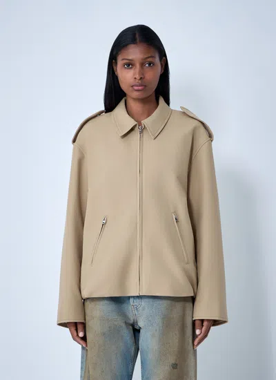 Acne Studios Women Cotton Satin Jacket In Brown