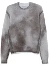 Acne Studios Koros Sprayed Crewneck Sweater In Gray