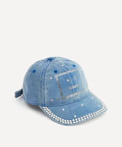 Acne Studios Women's Crystal Face Logo Baseball Cap