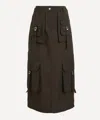 Acne Studios Women's Dark Grey Cargo Skirt In Brown