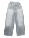 Acne Studios Printed Trousers In Gray