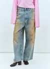 Acne Studios Women Distressed Super Baggy Jeans In Blue