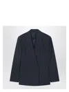 Acne Studios Double-breasted Black Blazer With Pinstripe Pattern In Black
