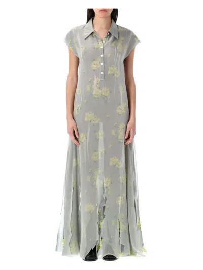 ACNE STUDIOS WOMEN'S DRANEE ROSE PRINT LONG DRESS