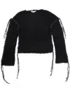 Acne Studios Black Lacing Knit Sweater In Black