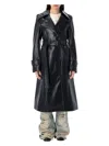 Acne Studios Women's Eco Leather Trench Coat In Black