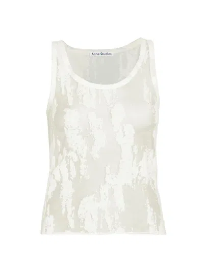 Acne Studios Women's Ejoan Plaster Jacquard Tank In Off White