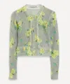 Acne Studios Women's Floral Layered Mohair Cardigan