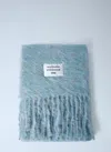 Acne Studios Women Fringed Wool-blend Scarf In Blue