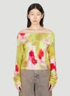 Acne Studios Women Fuzzy Knit Sweater In Yellow