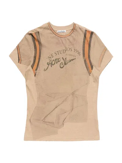 Acne Studios Women Graphic T-shirt Sand Beige