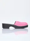 Acne Studios Brushed-effect Leather Mules In Pink