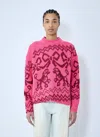 Acne Studios Intarsia Wool-blend Jumper In Pink