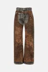 Acne Studios Belt Loop Jeans In Brown