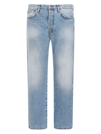 Acne Studios Mece Straight-leg Cropped Jeans In Mecelight Blue Trash