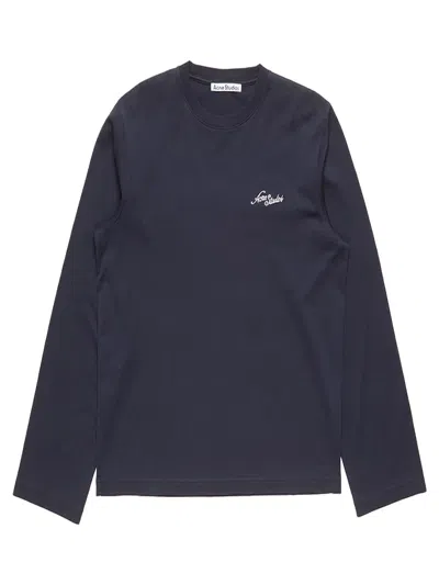 Acne Studios Women Jersey T-shirt Dark Navy In Blue