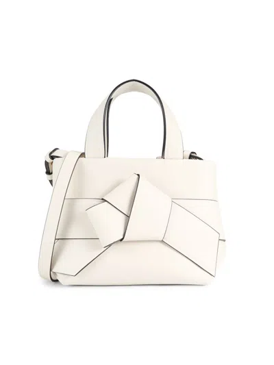 Acne Studios Women's Knot Leather Crossbody Bag In White