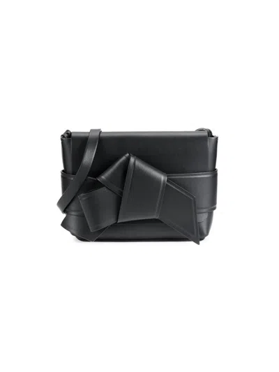 Acne Studios Women's Knotted Leather Shoulder Bag In Black