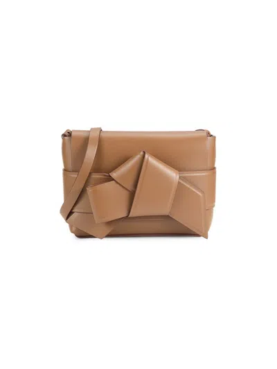 Acne Studios Women's Knotted Leather Shoulder Bag In Brown