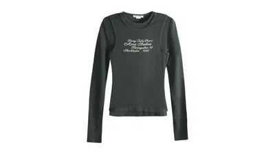 Pre-owned Acne Studios Women's Layered Logo T-shirt In Black