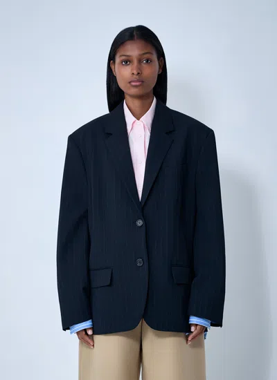 Acne Studios Women Layered Single-breasted Blazer In Blue