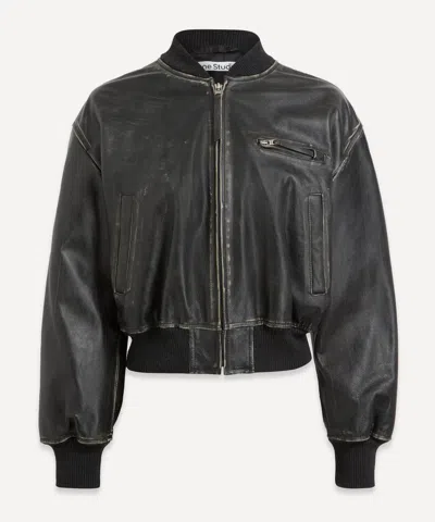 Acne Studios Women's Leather Bomber Jacket