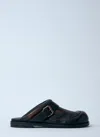 Acne Studios Women Leather Buckle Mules In Black