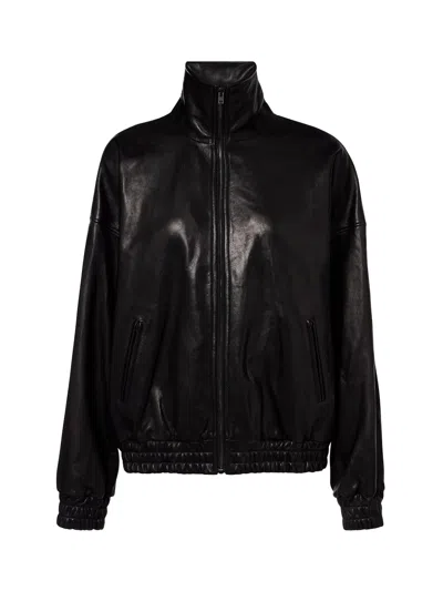 ACNE STUDIOS ACNE STUDIOS WOMEN LEATHER JACKET BLACK